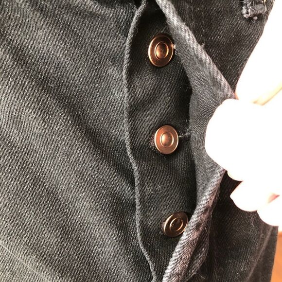 Bershka Denim Black Asymmetrical Jean Skirt Button Fly 4 - Picture 3 of 8